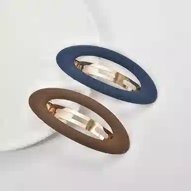 左欧 韩式后脑勺盘发新款网红磨砂一字弹簧夹头饰高级感横夹 发夹 女款