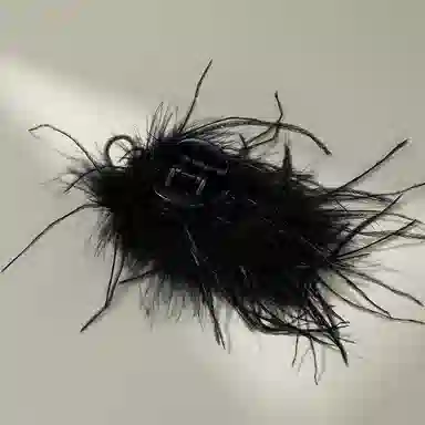 左欧 羽毛抓夹大号后脑勺辣妹鸡窝头鲨鱼夹 发夹 女款