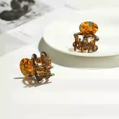 左欧 高马尾固定防塌南瓜抓夹发饰后脑勺发卡高级感醋酸板材鲨鱼夹南瓜夹 发夹 女款