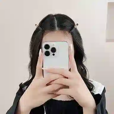 左欧 精致轻奢前额刘海夹简约休闲黑金字母侧边发夹无痕碎发 边夹 女款