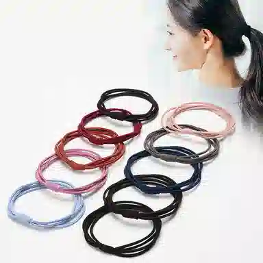 左欧 皮筋高弹力耐用彩色扎头发头绳 头饰发饰不伤发新款高端发圈 发绳 女款
