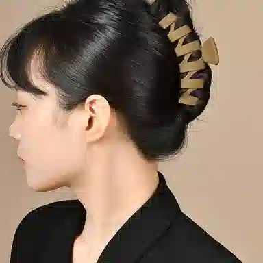 左欧 大号抓夹后脑勺盘发头饰高级感鲨鱼夹发饰 发夹 女款