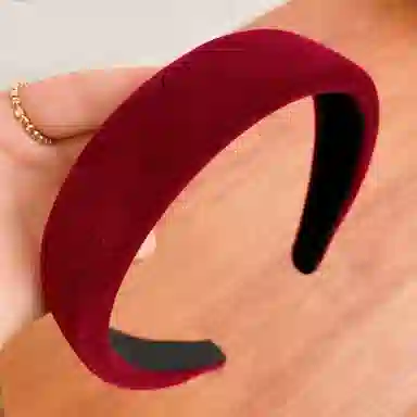 左欧 复古丝绒宽边压发高颅顶 发箍 女款