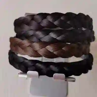 左欧 麻花辫手工鱼骨辫编发高颅顶压发防滑 发箍 女款