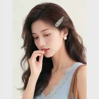 左欧 高端侧边刘海碎夹 布艺 发夹 女款