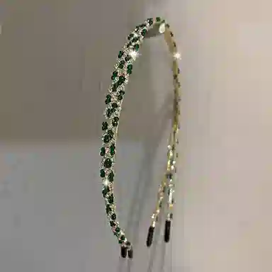 左欧 细款压发头箍 合金  水钻 发箍 女款