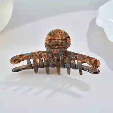 左欧 精致复古时尚高档抓夹女简约后脑勺公主头发抓马尾抓夹气质鲨鱼夹发卡头饰 发夹 女款