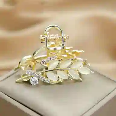 左欧 后脑勺带钻头发小夹子发量少半扎 发夹 女款