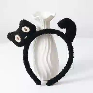 左欧 卡通立体毛绒猫咪发卡子 发夹 女款