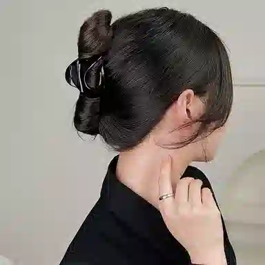 左欧 异形设计中号抓夹 半扎发 异形高马尾发抓后脑勺鲨鱼夹 发夹 女款