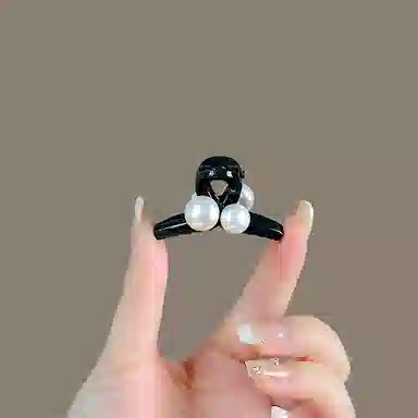 左欧 复古珍珠小抓夹高级感刘海夹小号鲨鱼夹子 发夹 女款