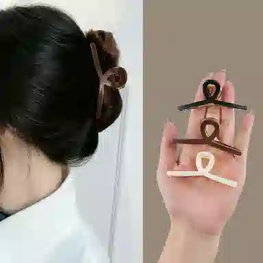 左欧 发量少 后脑勺盘发 高级感鲨鱼夹 发夹 女款