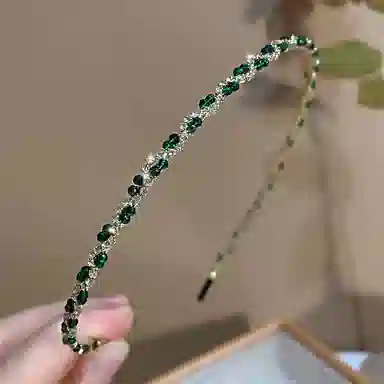 左欧 细款压发头箍 合金  水钻 发箍 女款