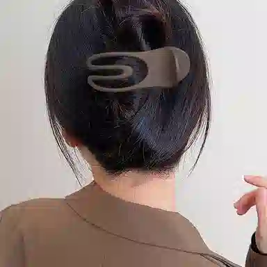 左欧 短发半扎后脑勺发量少抓夹鸭嘴夹 发夹 女款