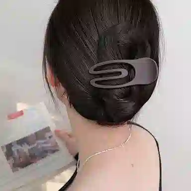 左欧 短发半扎后脑勺发量少抓夹鸭嘴夹 发夹 女款