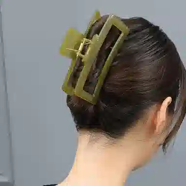 左欧 发量多方形厚头发后脑勺盘 发夹 女款