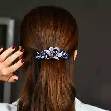 左欧 一字夹子卡子马尾 发夹 女款