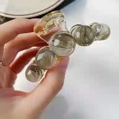 左欧 半扎原创设计高级感 亚克力 发夹 女款