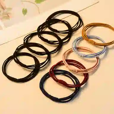 左欧 皮筋高弹力耐用彩色扎头发头绳 头饰发饰不伤发新款高端发圈 发绳 女款