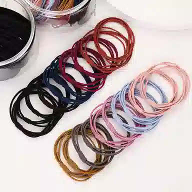左欧 皮筋高弹力耐用彩色扎头发头绳 头饰发饰不伤发新款高端发圈 发绳 女款