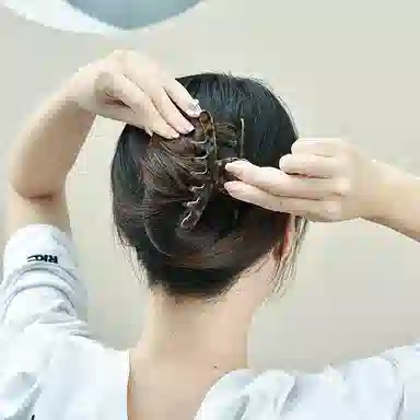 左欧 精致复古时尚高档抓夹女简约后脑勺公主头发抓马尾抓夹气质鲨鱼夹发卡头饰 发夹 女款