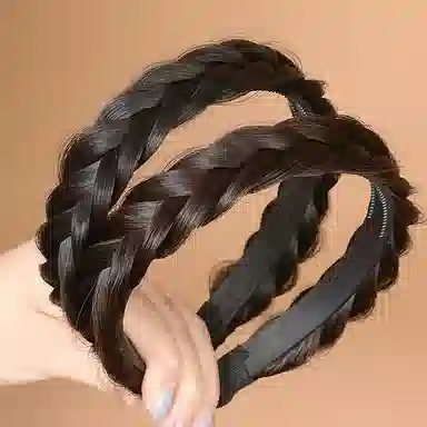 左欧 麻花辫假发 编发高颅顶显发量鱼骨辫子发卡 发箍 女款