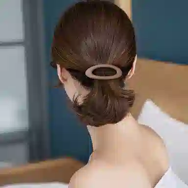 左欧 韩式后脑勺盘发新款网红磨砂一字弹簧夹头饰高级感横夹 发夹 女款