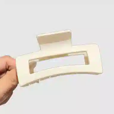 左欧 超大号纯色抓夹后脑勺方形鲨鱼夹 发夹 女款