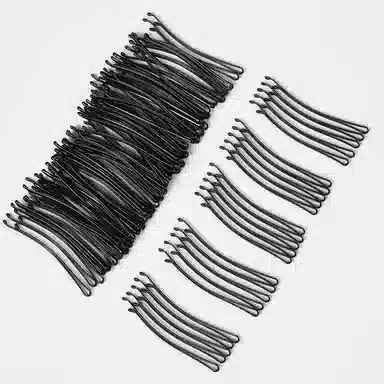 左欧 黑色一字夹侧边刘海 发夹 女款