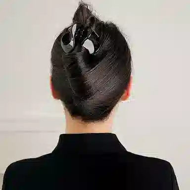 左欧 异形设计中号抓夹 半扎发 异形高马尾发抓后脑勺鲨鱼夹 发夹 女款