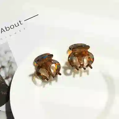 左欧 高马尾固定防塌南瓜抓夹发饰后脑勺发卡高级感醋酸板材鲨鱼夹南瓜夹 发夹 女款