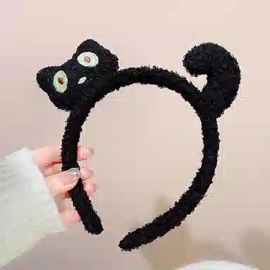 左欧 卡通立体毛绒猫咪发卡子 发夹 女款