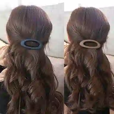 左欧 韩式后脑勺盘发新款网红磨砂一字弹簧夹头饰高级感横夹 发夹 女款