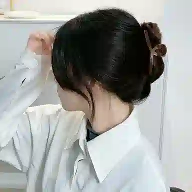 左欧 发量少 后脑勺盘发 高级感鲨鱼夹 发夹 女款