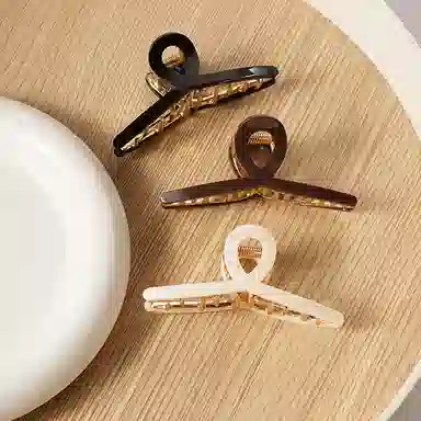 左欧 发量少 后脑勺盘发 高级感鲨鱼夹 发夹 女款