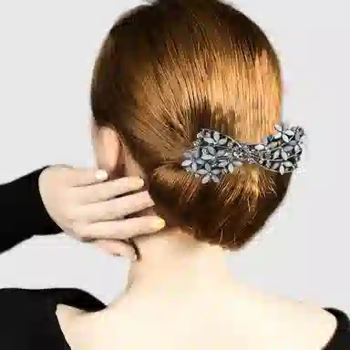 左欧 韩国大发拤弹簧夹复古后脑勺盘发 发夹 女款