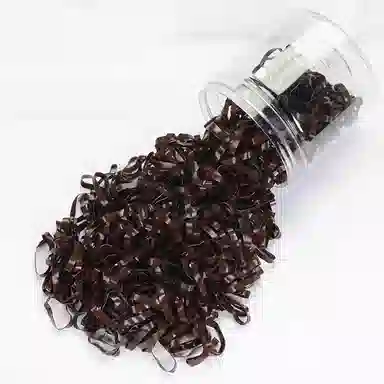 左欧 橡皮筋扎头发黑色小皮筋一次性高弹力儿童 发圈 女款