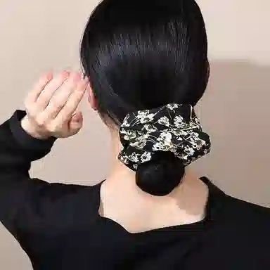 左欧 大肠 高级感碎花 精致复古 公主风高颜值大号 发圈 头绳 女款