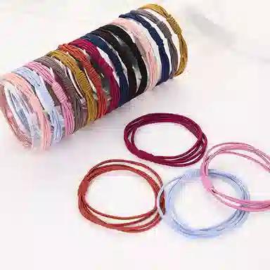 左欧 皮筋高弹力耐用彩色扎头发头绳 头饰发饰不伤发新款高端发圈 发绳 女款