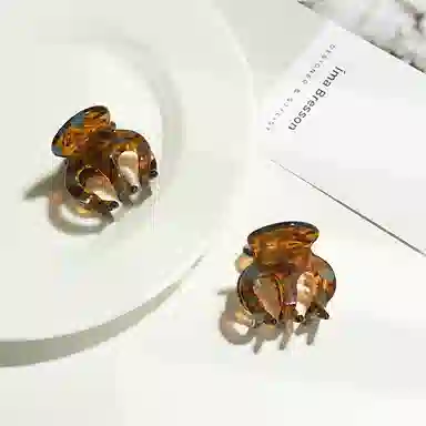 左欧 高马尾固定防塌南瓜抓夹发饰后脑勺发卡高级感醋酸板材鲨鱼夹南瓜夹 发夹 女款