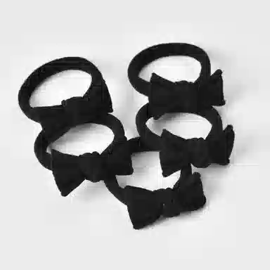 左欧 高马尾发绳黑色加粗皮筋扎头绳女生高颜值春夏高弹力耐用 发圈 女款