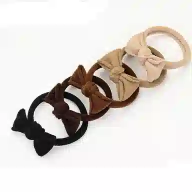 左欧 蝴蝶结头绳日系女森系丸子头无痕皮筋不伤发 发圈 女款