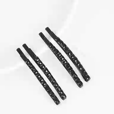 左欧 顶夹刘海一字夹侧边大发卡少女前额边夹 发夹 女款