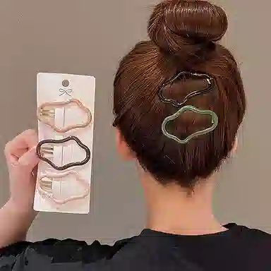 左欧 彩色十件套可爱云朵碎 碎发整理后脑勺 发夹 女款