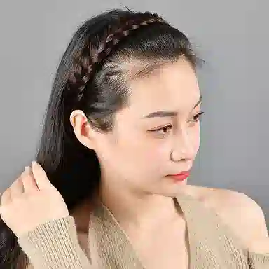 左欧 麻花辫假发 编发高颅顶显发量鱼骨辫子发卡 发箍 女款