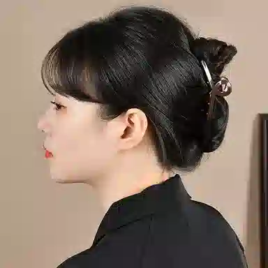 左欧 发量少 后脑勺盘发 高级感鲨鱼夹 发夹 女款