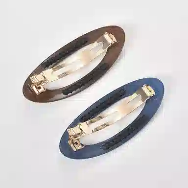 左欧 韩式后脑勺盘发新款网红磨砂一字弹簧夹头饰高级感横夹 发夹 女款