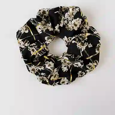 左欧 大肠 高级感碎花 精致复古 公主风高颜值大号 发圈 头绳 女款