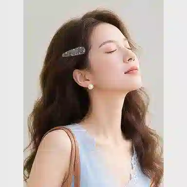 左欧 高端侧边刘海碎夹 布艺 发夹 女款