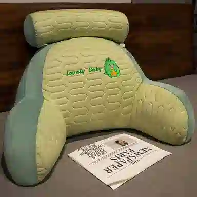 乐乐鱼 冰丝乳胶床头软包 玩偶周边 床上看书靠枕办公室久坐护腰座椅靠背垫